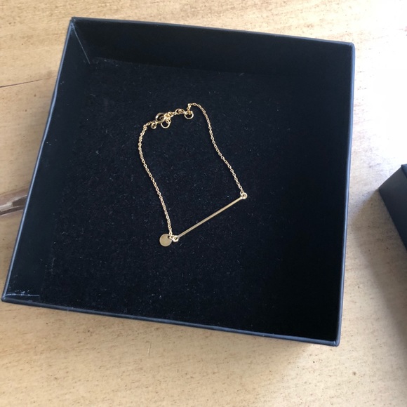 NIB ASOS Gold Plated Sterling Silver Bar Bracelet - Picture 5 of 6